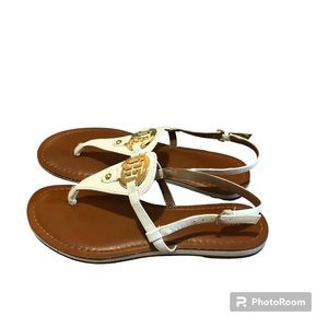 Tommy Hilfiger white sandals. Worn once. Size 6.5.Great condition.